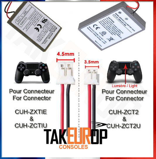 Batterie manette pour Sony PS4 2000mAh Playstation Dual choc controller