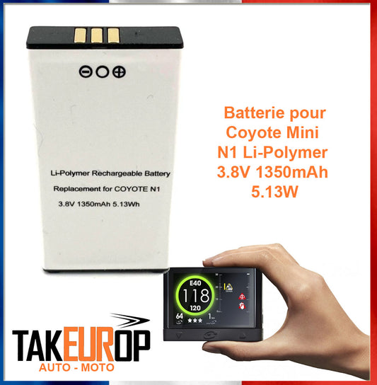 Batterie Coyote Mini N1 – Remplacement Neuf – Li‑Polymer 3.8V 1350mAh